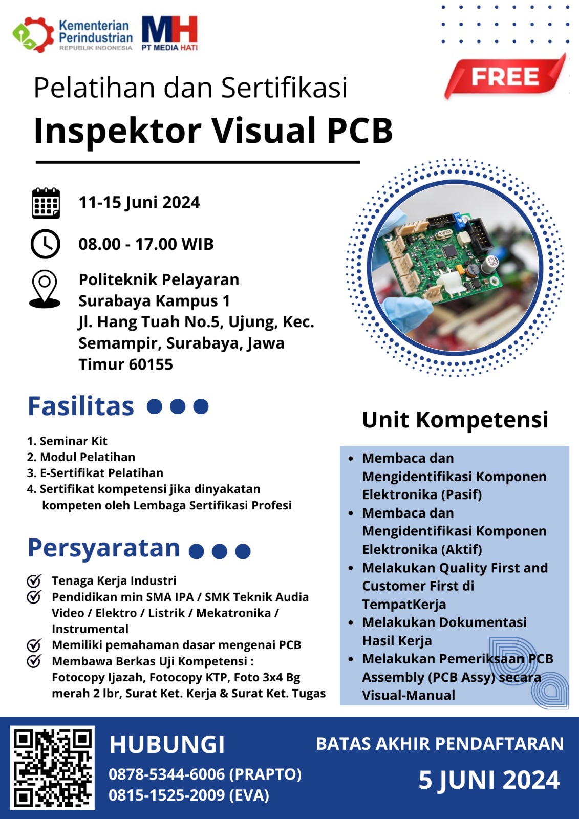 Info Pelatihan dan Uji Kompetensi Periode Bulan Juni 2024.